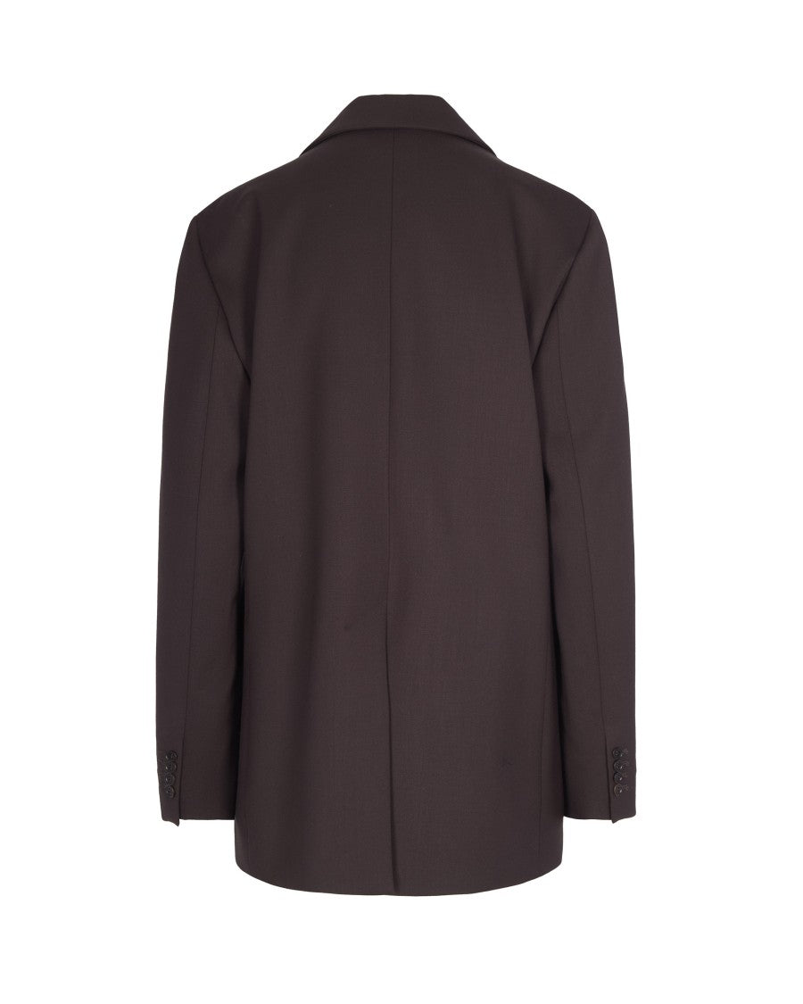 P.A.R.O.S.H. Dark Brown Single-Breasted Blazer