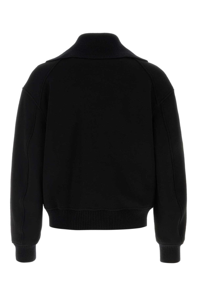 Jil Sander Black Wool Blend Bomber Jacket
