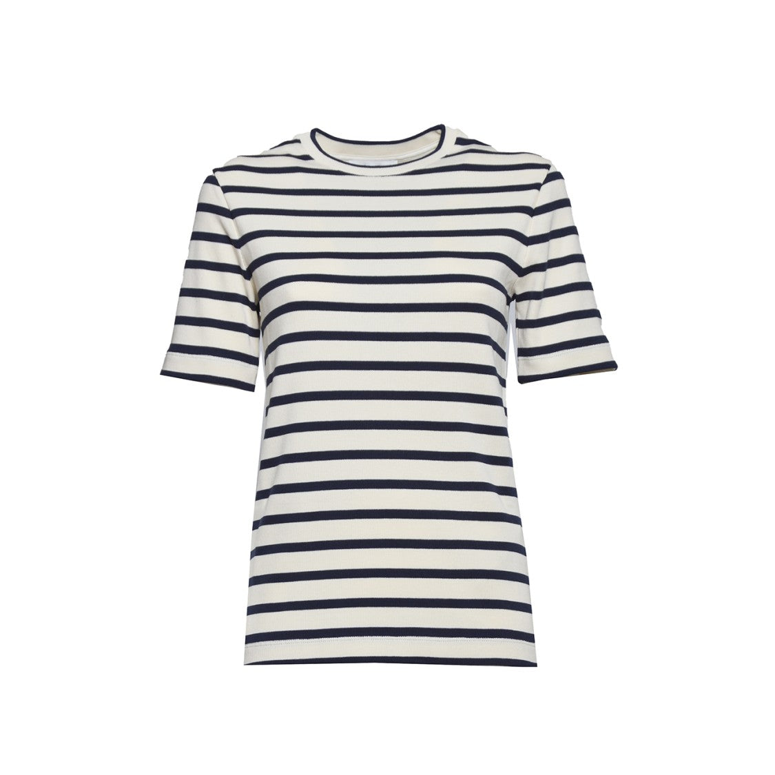 Jil Sander Ribbed Cotton Jersey T-Shirt With Striped Design