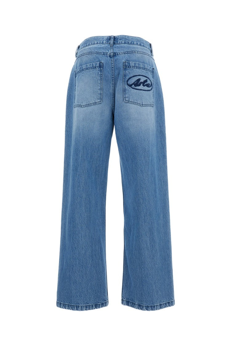 Arte Antwerp Circle Logo Pocket Denim Trousers