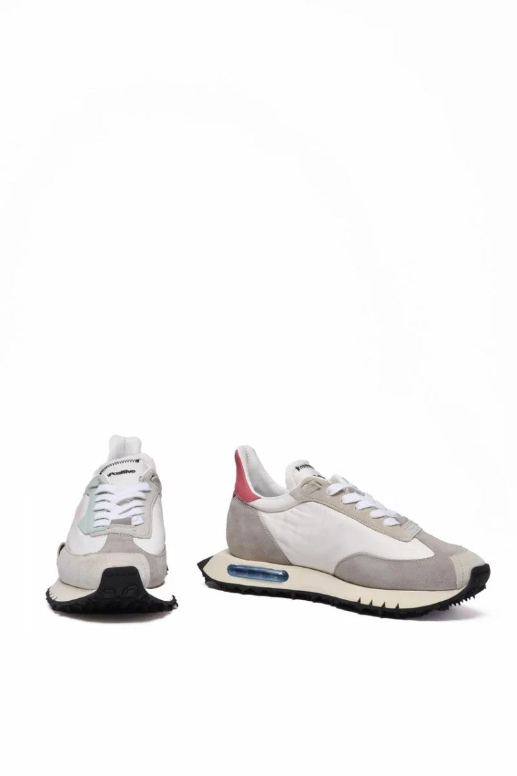 Be Positive Space Run Sneakers - White/Green