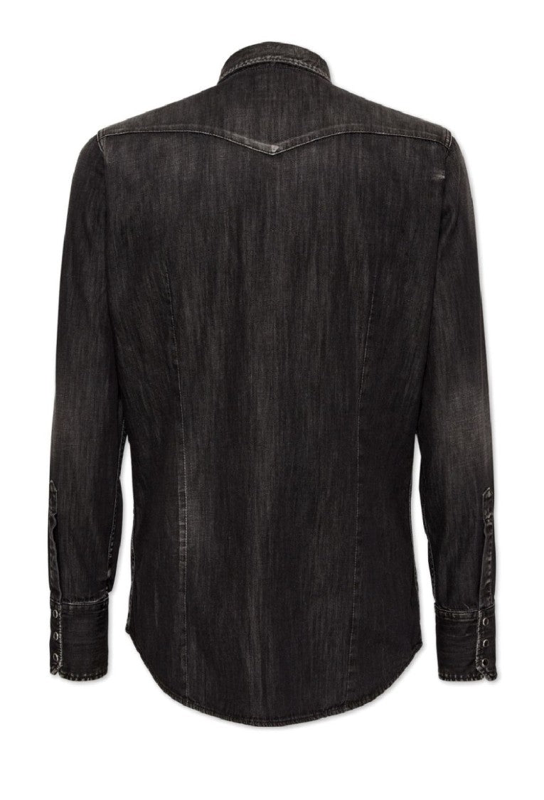 Dsquared2 Tailored Black Denim Shirt