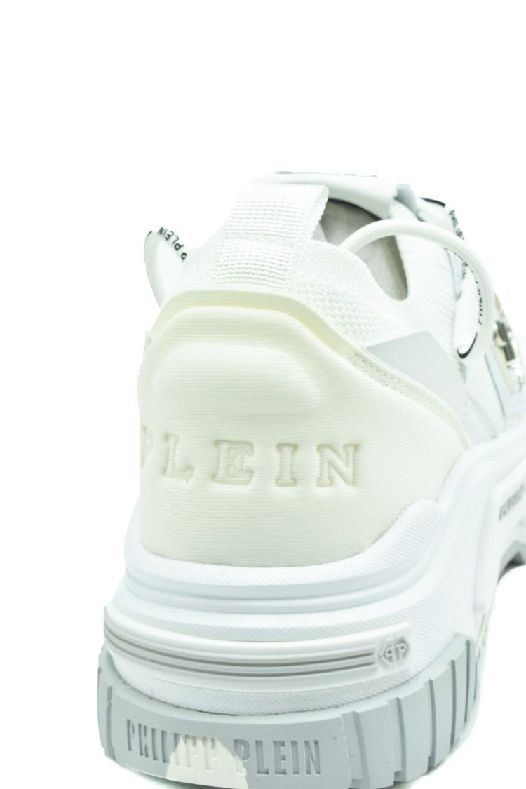 Philipp Plein White Lace-Up Sneakers
