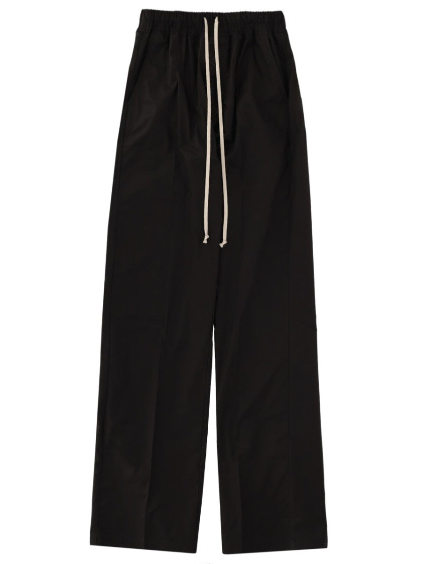 Rick Owens Dietrich Wide-Leg Cotton Drawstring Pants