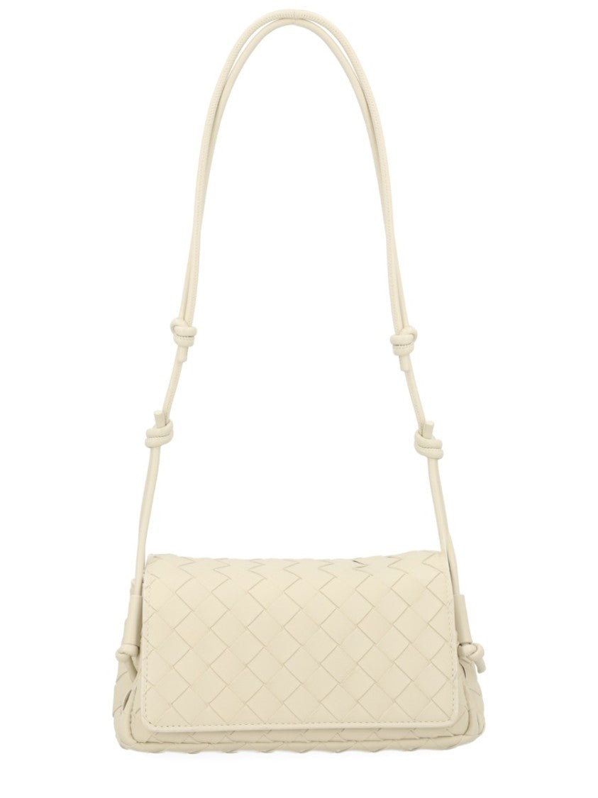 Bottega Veneta Rectangular Shoulder Bag With Woven Lamb Leather Exterior