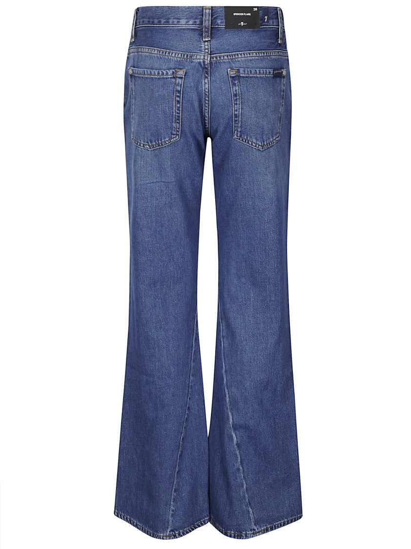 7 For All Mankind Spencer Flare Mesa Jeans With Twisted Seam