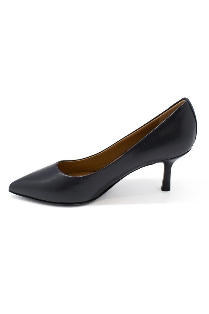 Walter Steiger Pointed Toe Blue Leather Pumps