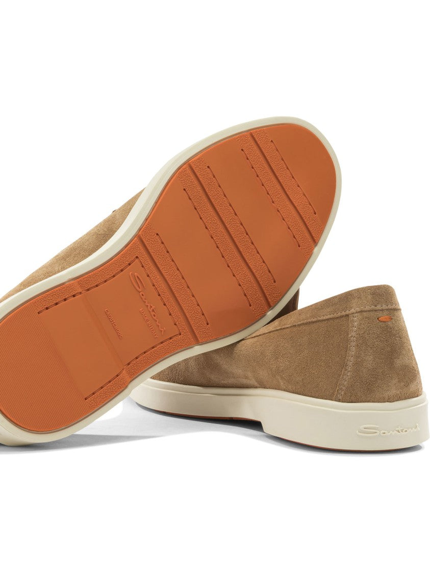 Santoni Nubuck Suede Loafers