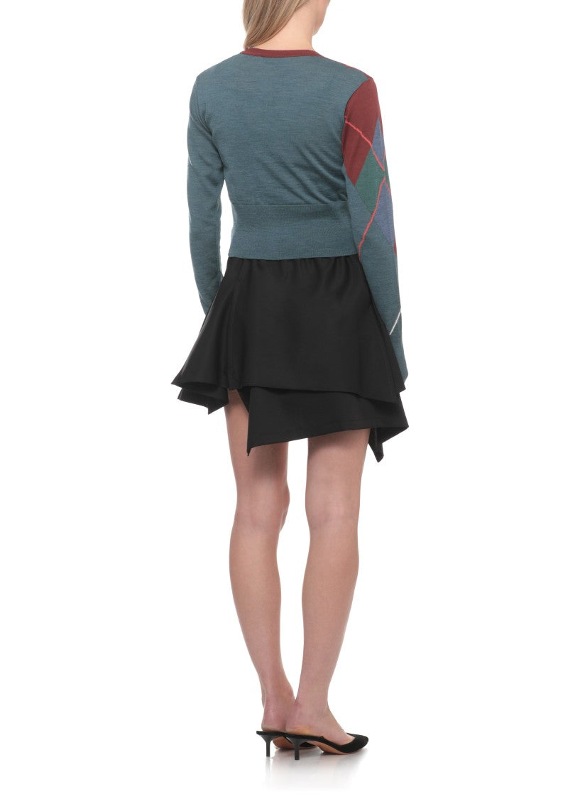 Vivienne Westwood Multicolor Checked Wool-Blend Cardigan