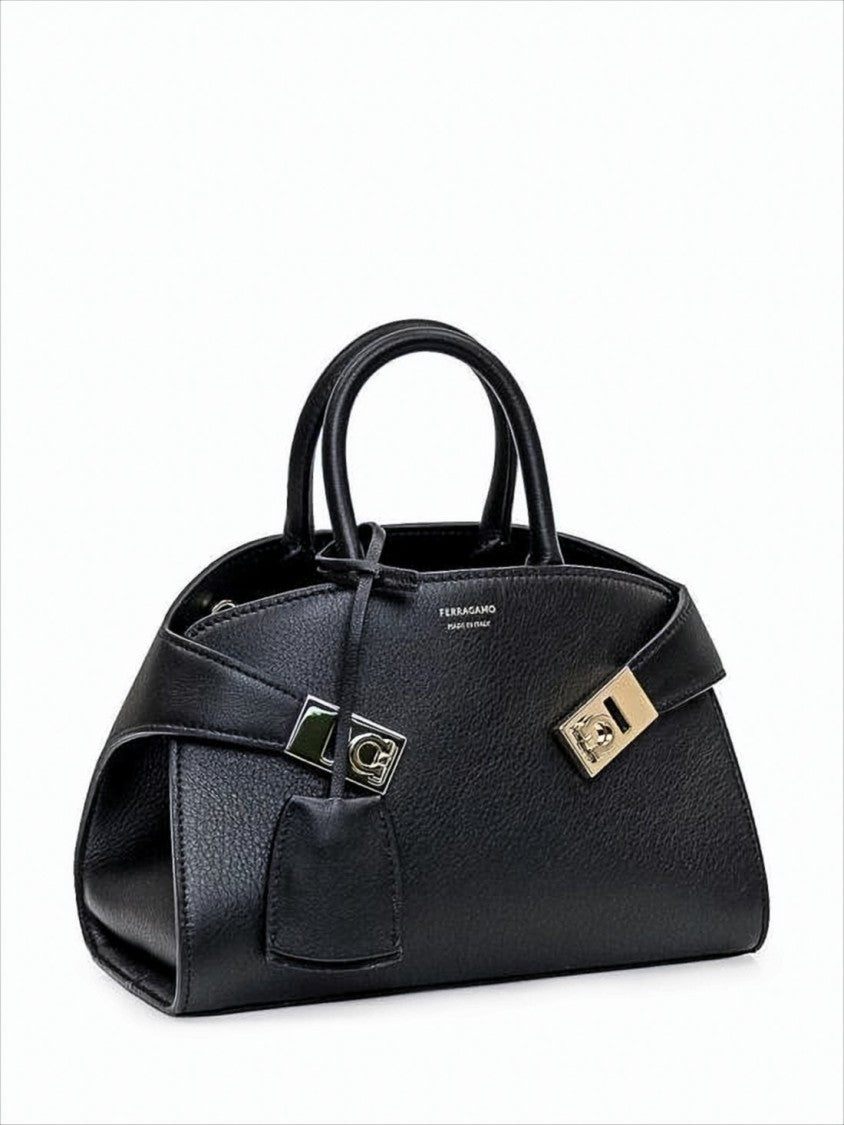 Salvatore Ferragamo Textured Calf Leather Tote Bag