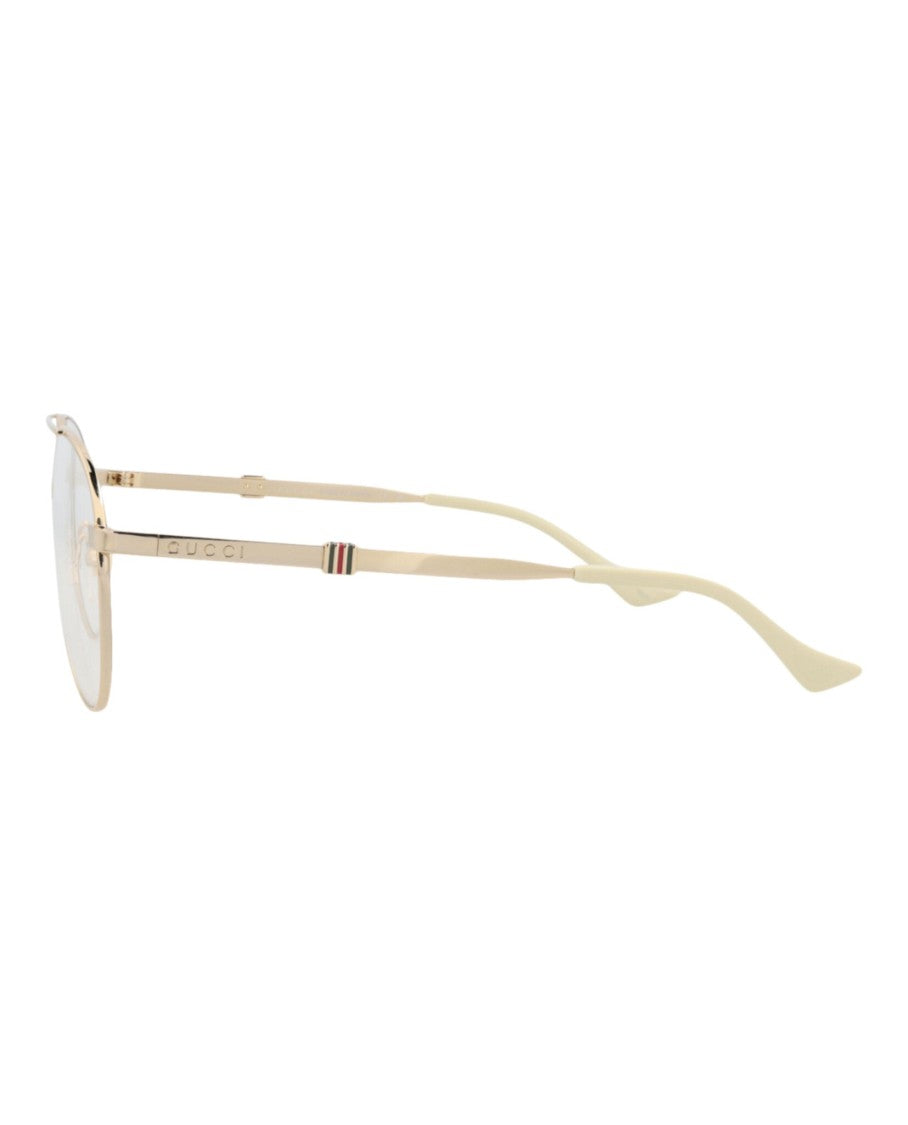 Gucci Aviator-Frame Metal Sunglasses
