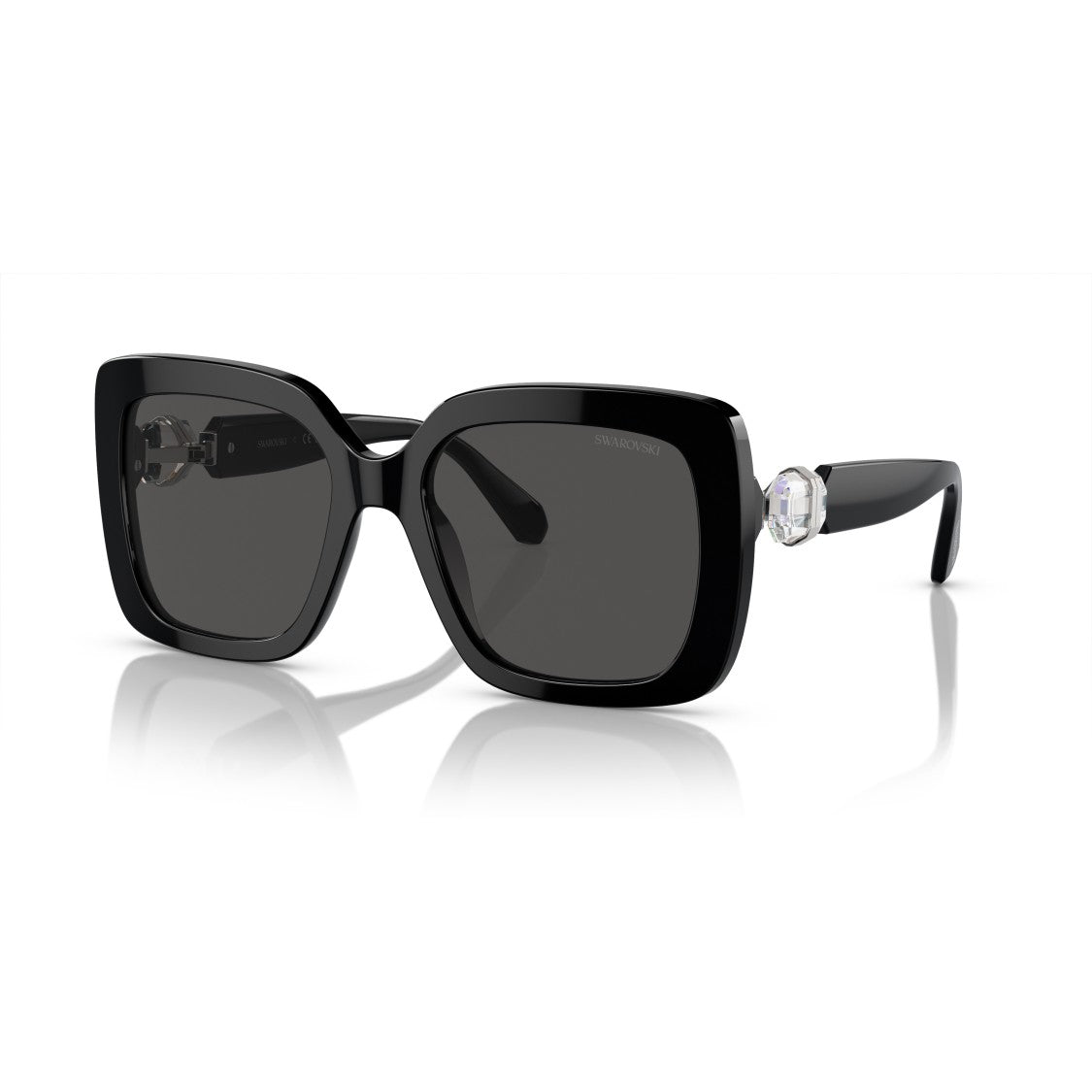 Swarovski 0Sk6001 Oversized Square Frame Sunglasses With Crystal Embellishment