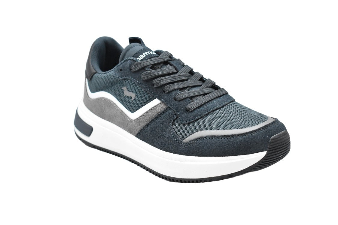 Harmont & Blaine Layered Low-Top Sneakers In Deep Blue