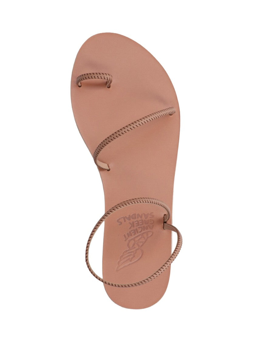Ancient Greek Sandals Brown Eleftheria Braided Strap Leather Sandals