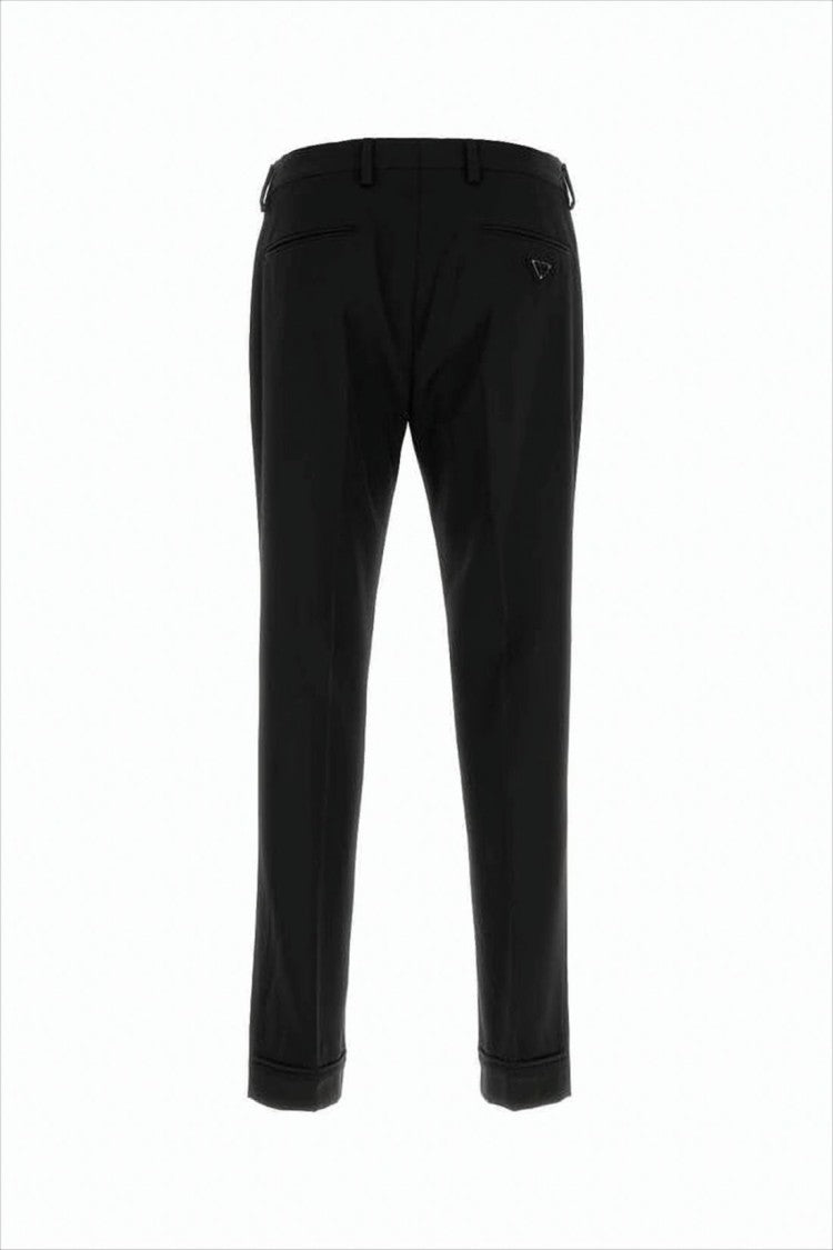 Prada Tailored Black Suit Pants With Classic Waistband