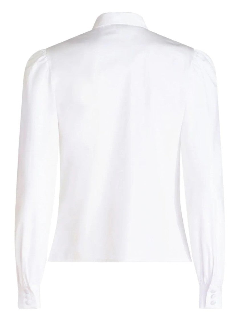 Etro White Blouse With Floral Embroidery