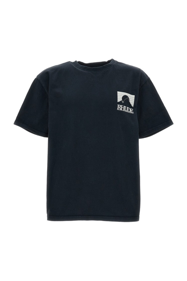 Rhude Black Moonlight Cotton Printed T-Shirt