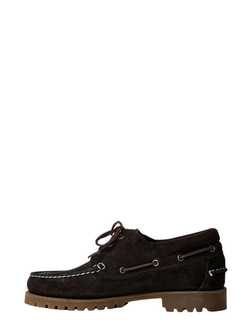 Sebago Brown Waxed Suede Boat Shoes