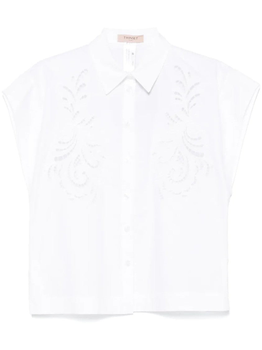 Twin-Set Embroidered Poplin Shirt