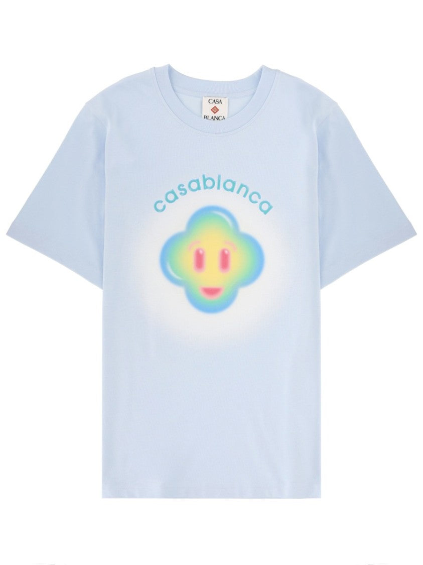 Casablanca Casablanca Blurred Smiley Organic Cotton T-Shirt
