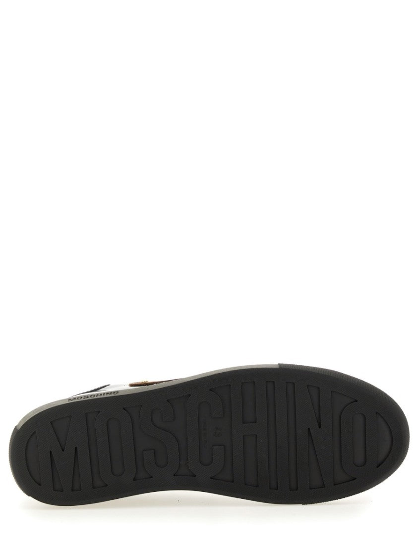 Moschino Calf Leather Low-Top Sneakers