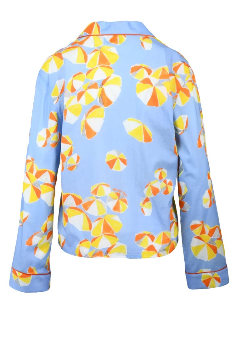 Mo5ch1no Jeans Cotton Shirt - Azul/Yellow