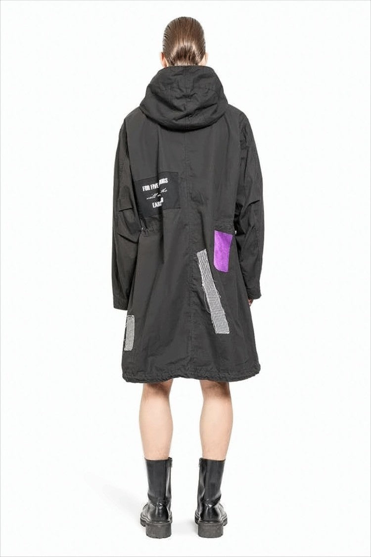 Undercover Hooded Trench Coat With Relaxed Fit