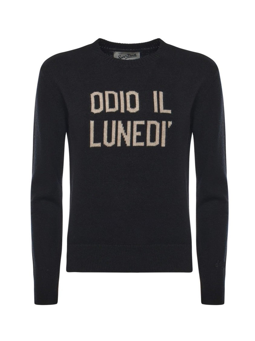 Mc2 Saint Barth Relaxed-Fit Black Pullover Sweater