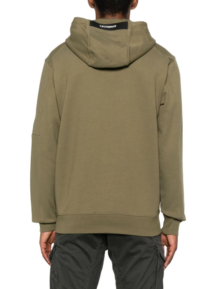 C.P. Company Brown Kangaroo Pocket Cotton Hoodie
