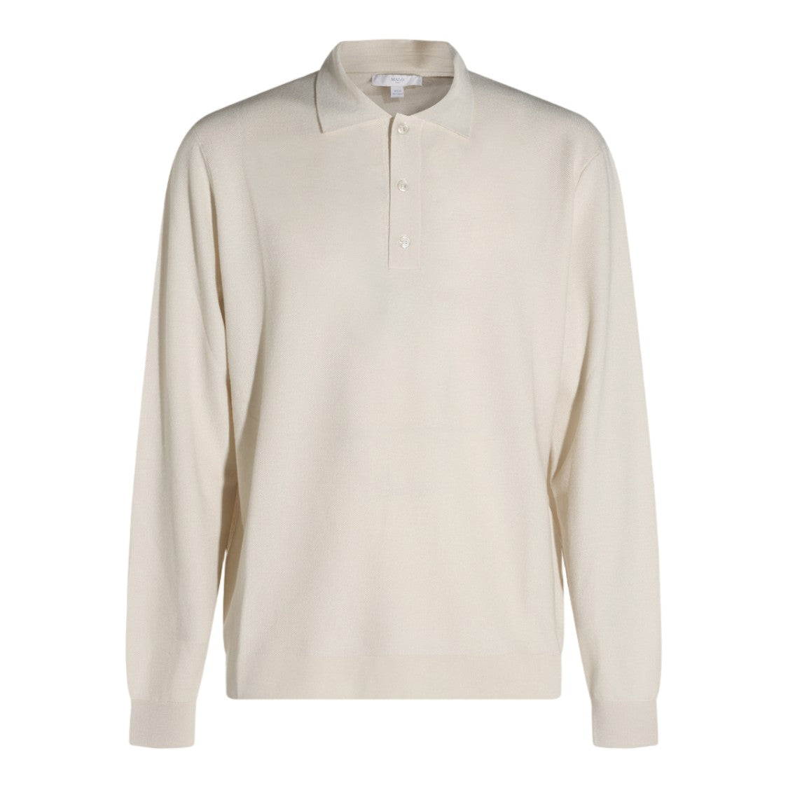 Malo Long-Sleeve Polo Shirt With Classic Collar And Minimalist Design