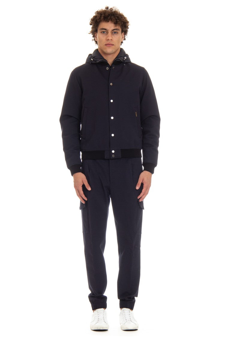 Moorer Active Jersey Viscose Bomber Down Jacket