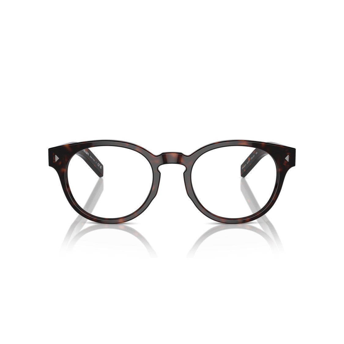 Prada 0Pr A14v Round Tortoiseshell Acetate Eyeglasses