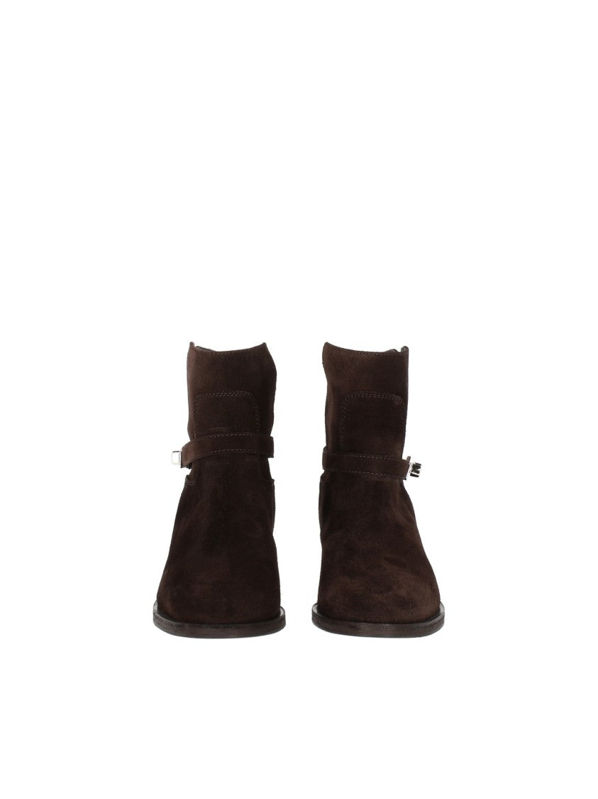Via Roma 15 Split Cuff Pointed-Toe Ankle Boots