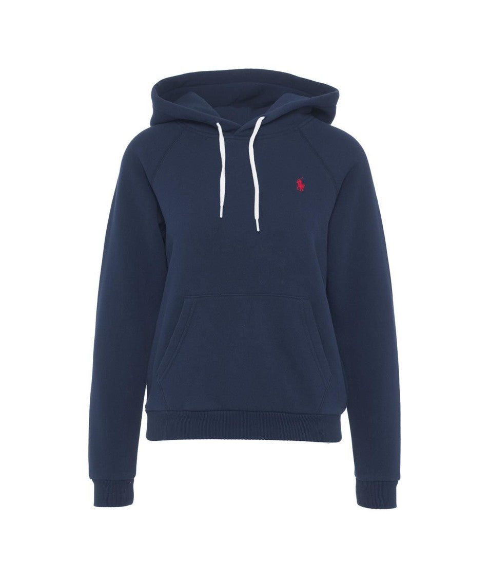 Polo Ralph Lauren Navy Blue Hoodie With Drawstring Hood