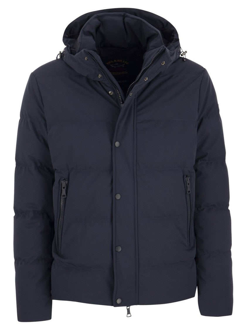Paul & Shark Puffer Jacket With High Collar