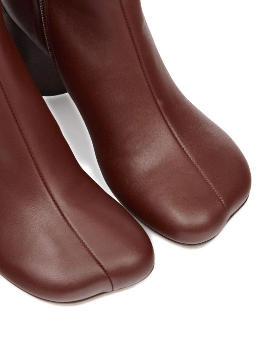 Mm6 By Maison Margiela Brown Ankle Boots With Square Toe