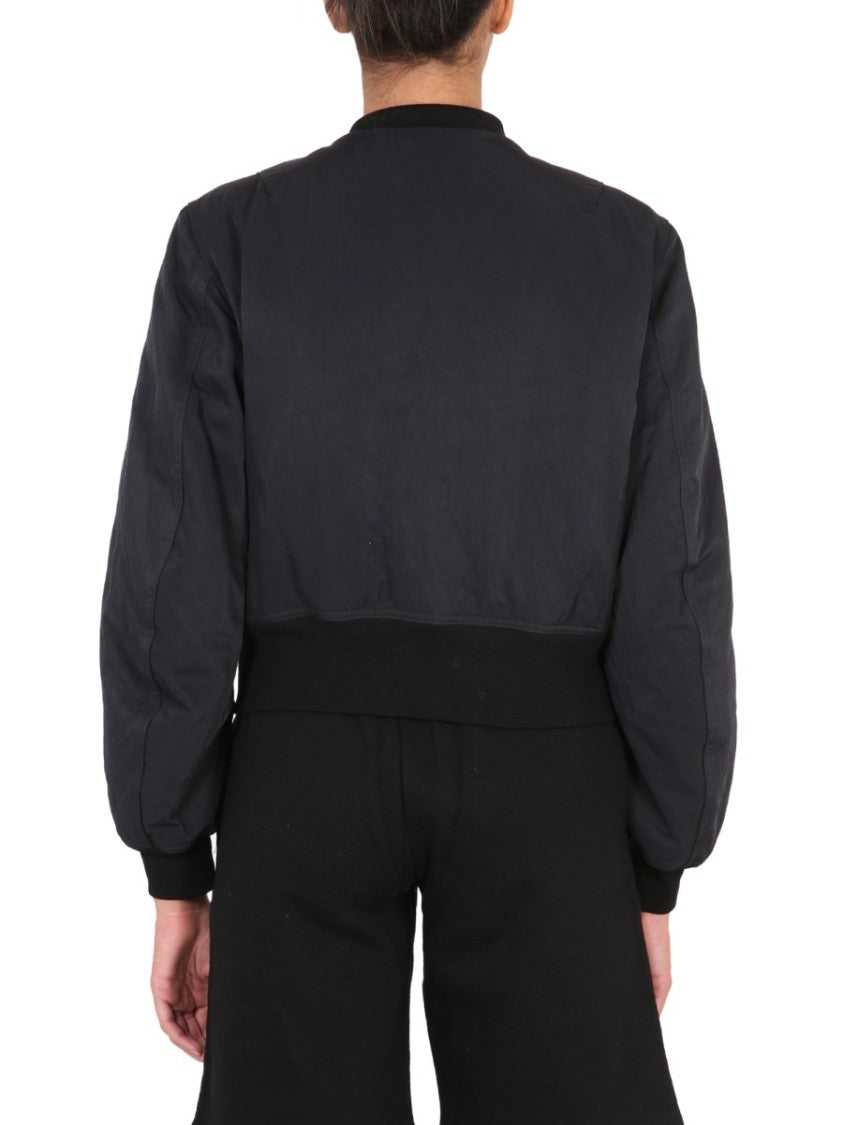 Off-White Cropped Bomber Jacket