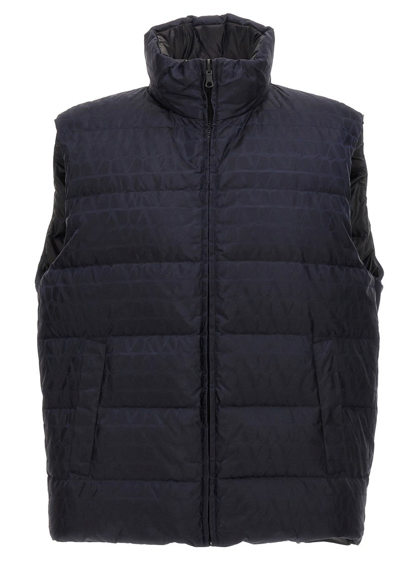 Valentino Garavani Valentino 'Toile Iconographe' Feather-Padded Vest