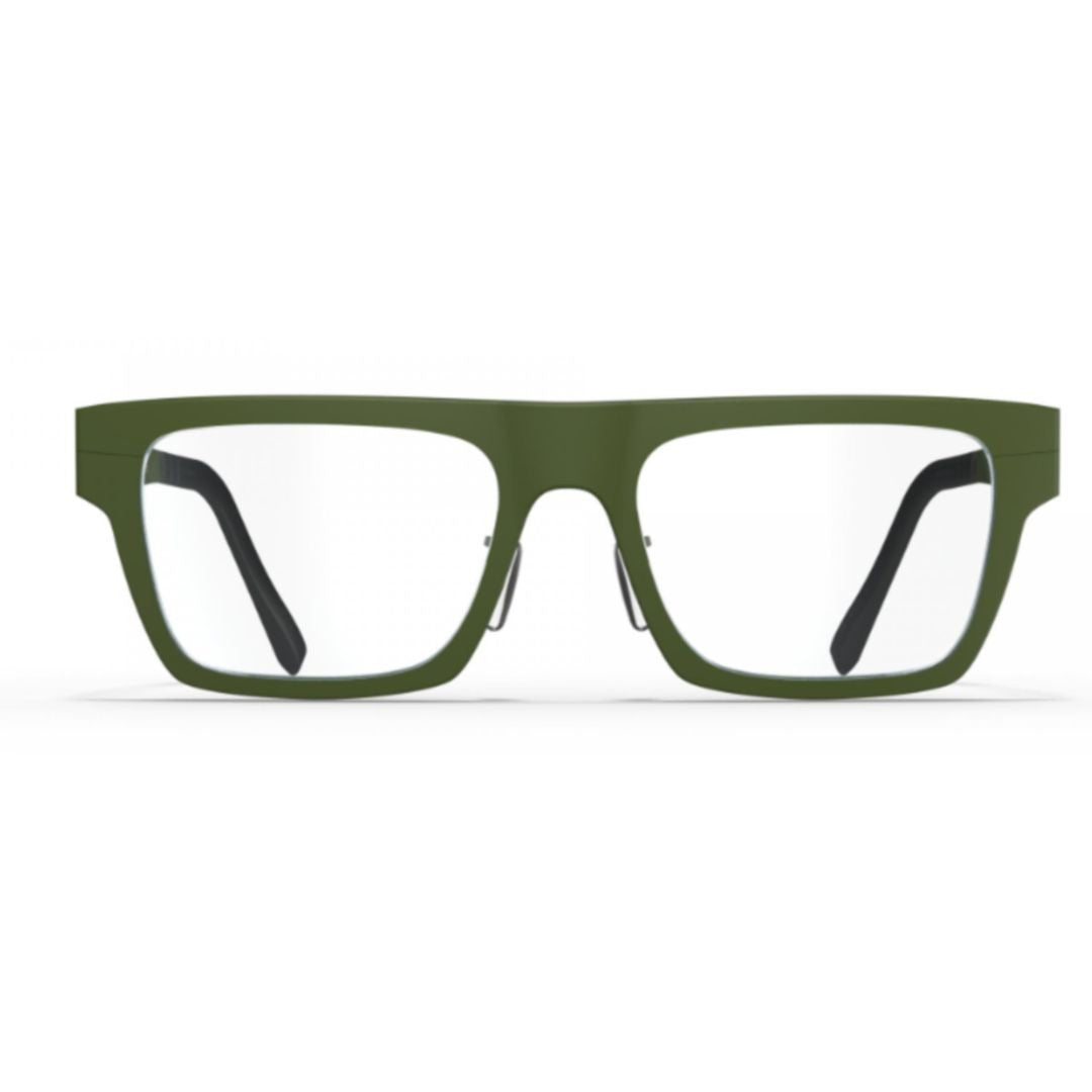 Blackfin Bf1089 Knightsbridge Matte Olive Green Rectangular Frame Eyeglasses