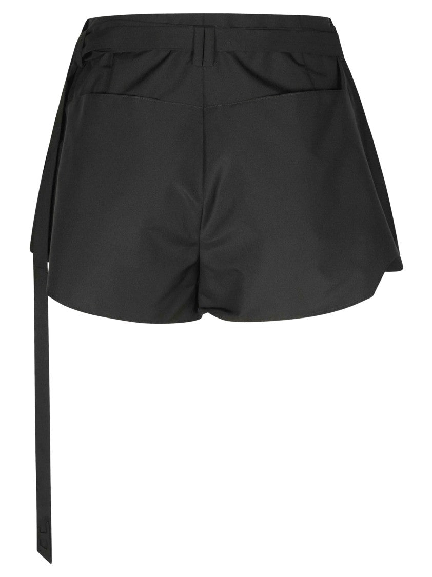 Diesel P-Sarto Black Asymmetrical Tailored Shorts