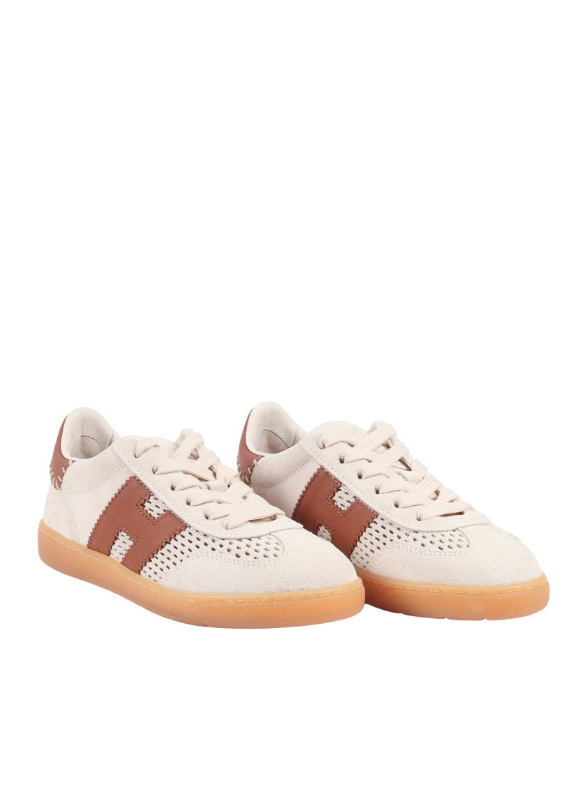 Hogan Cool Perforated Stitched Leather Sneakers