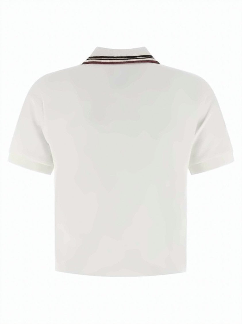 Vivienne Westwood Cropped Polo Shirt With Classic Collar And Contrasting Stripes