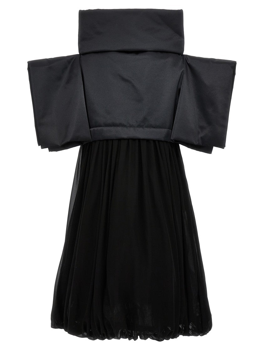 Comme Des Garçons Padded Satin Fabric Dress