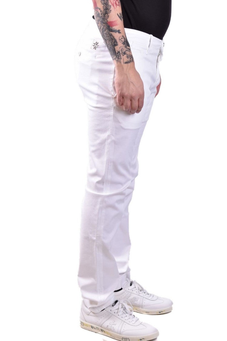 Jacob Cohen White Cotton Trousers