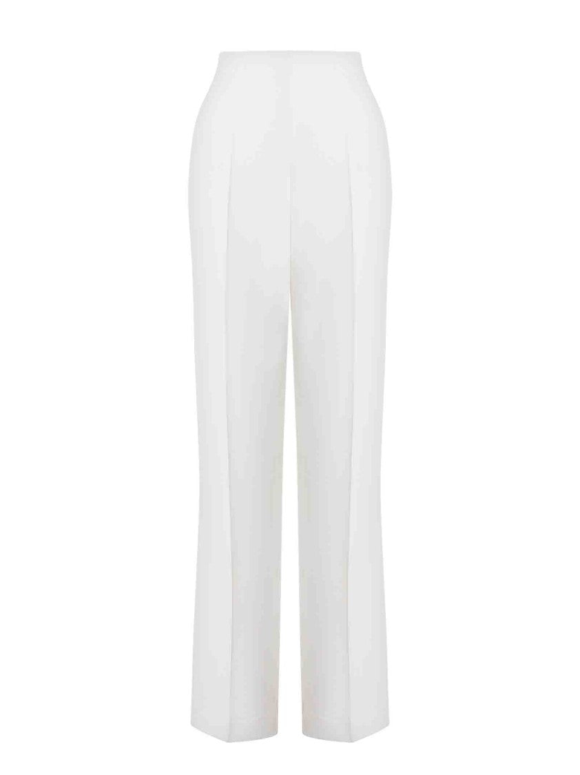 Alberta Ferretti Tailored White Trousers