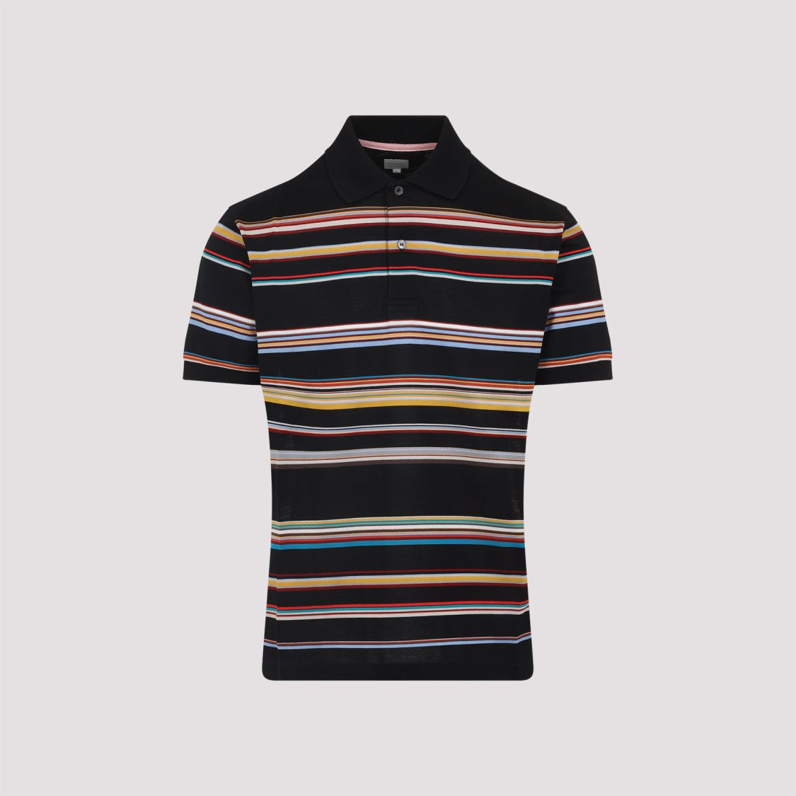 Paul Smith Black Cotton Mens Signature Stripe Polo Shirt