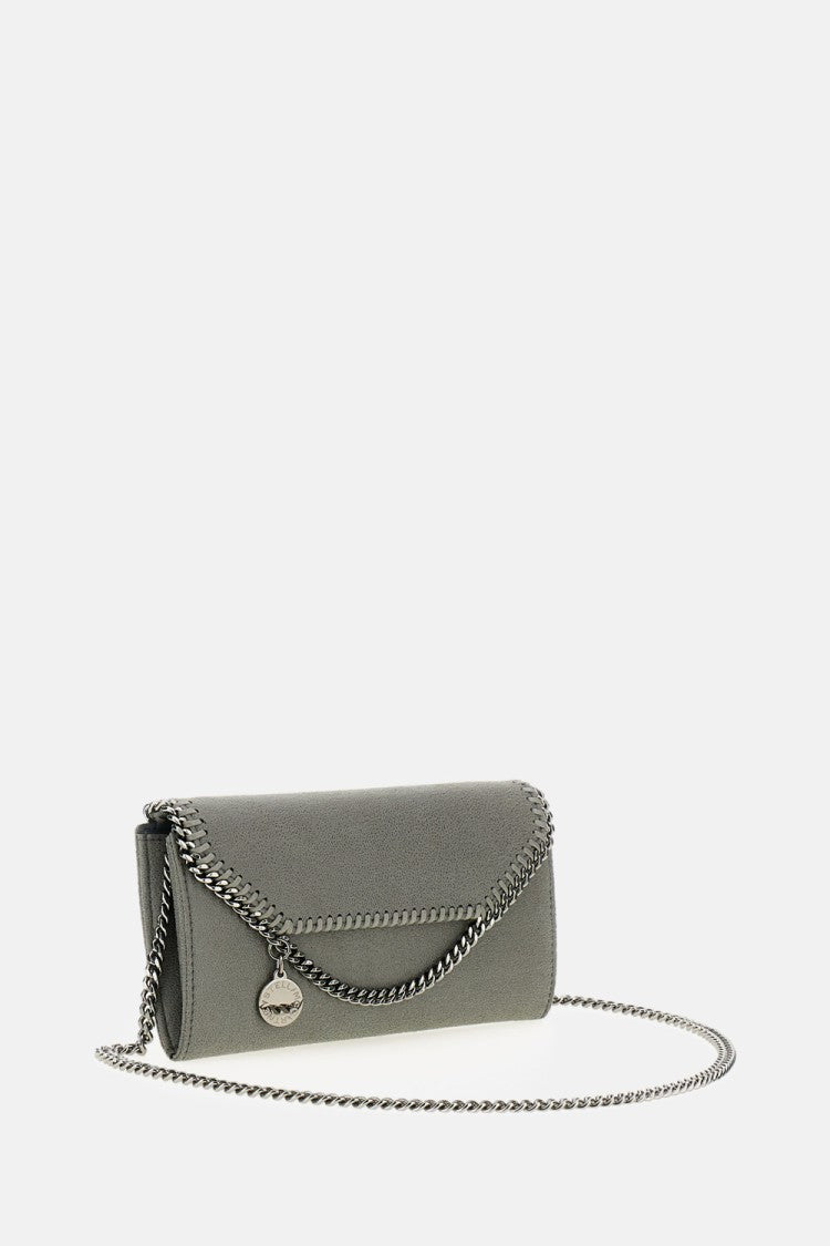 Stella Mccartney Envelope-Style Wallet With Diamond-Cut Chain Trim