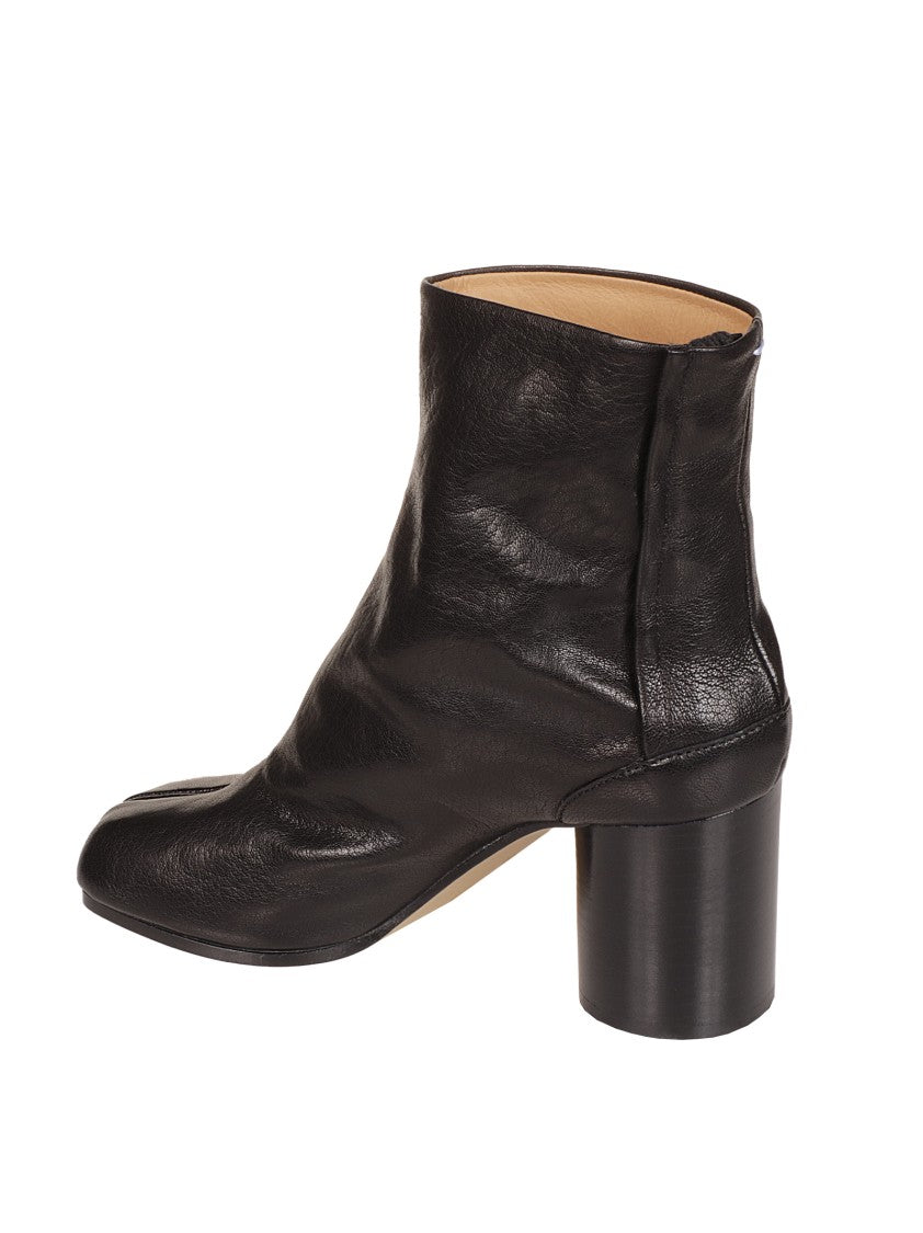 Maison Margiela Soft Leather Ankle Boots With Iconic Split-Toe Design And 8Cm Heel