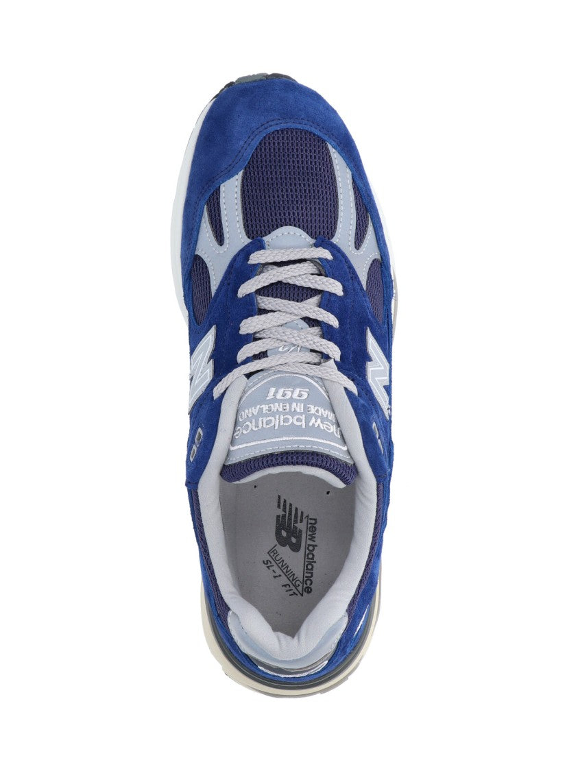 New Balance Blue Suede Mesh Low-Top Sneakers