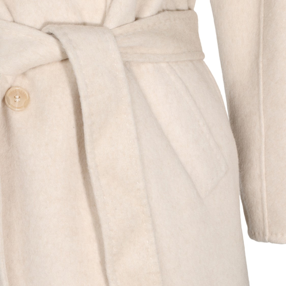 Twin-Set Double-Breasted Belted Long Tailored Coat